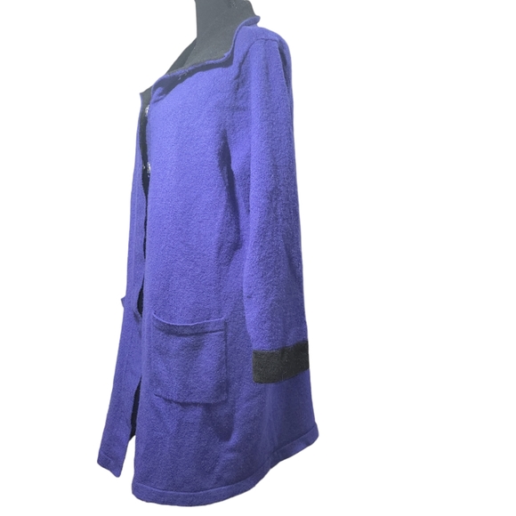 Chico's Cardigan mock turtleneck 100% wool - Picture 2 of 8